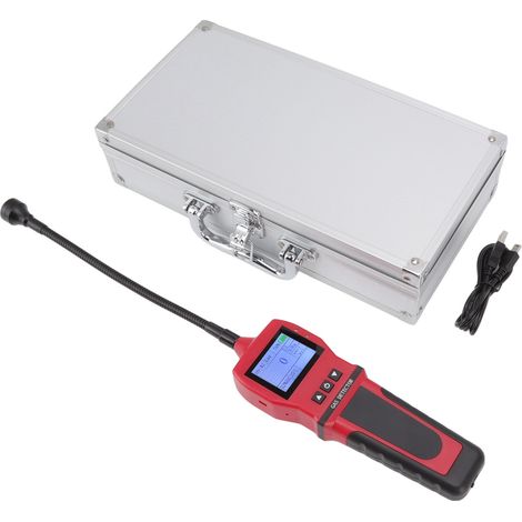 Détecteur de gaz portable 5 V, USB, rouge, avec écran couleur, pour l'industrie chimique et les réfrigérants. (1/5)