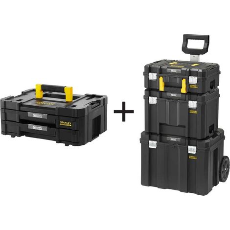 STANLEY FatMax PRO-STACK 4 Piece Mobile Tool Storage Tower INC x2 Drawer Box (1/5)