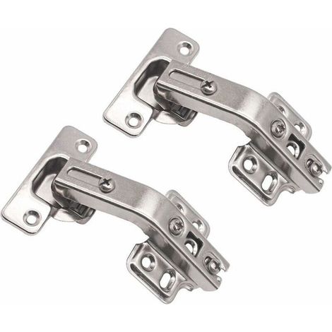 2 charnières pour portes de placard, charnières pour portes de cuisine, charnières pliantes pour portes de placard de cuisine 135 degrés (argent) (1/5)