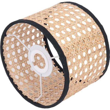 Universal rattan lampshade, rattan woven lampshade, lamp cover for E27 E14 chandelier, hanging lamp, ceiling light (1/4)