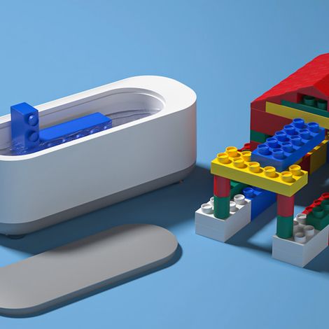 Tragbares Multifunktions-Reinigungsgerät für den Heimgebrauch, kleines automatisches Reinigungsgerät, Reiniger für Brillen, Uhren und Schmuck. (1/5)