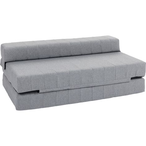 Canapé au sol 2-en-1 – Charge 250kg, pliable, lin, 2 places