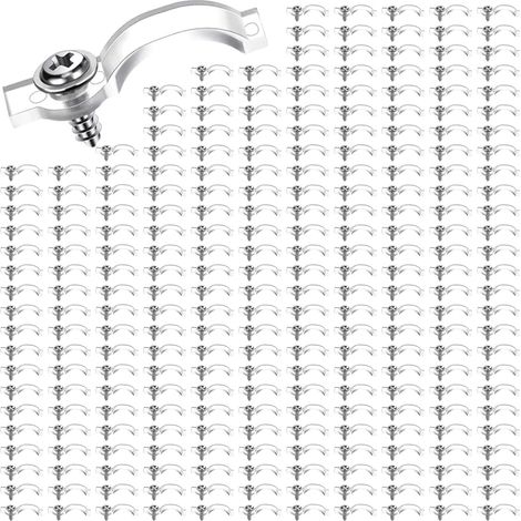 300 Pieces Transparent Light Strip Clips Plastic Clip Fastening LED Strip Clips Light Mounting with 300 Screws for 10 mm LED Strip Light (1/5)