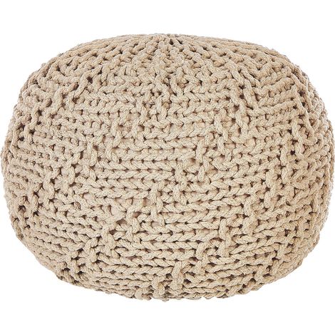 Pouf PRIENE Baumwolle Beige