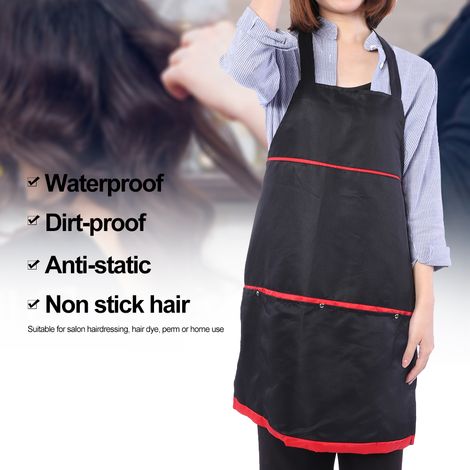 Cape de coupe de cheveux noire à motif tendance pour femme adulte, idéale pour les salons de coiffure et les barbiers. (1/5)