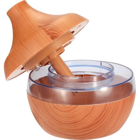 USB-Nachtlampe mit Holzmaserung, LED-Luftbefeuchter, Mini-Ultraschall-Luftreiniger, Aromatherapiegerät