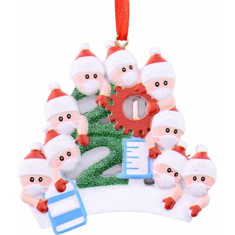 Ornement En Résine À Personnaliser - Bonhomme De Neige Et Sapin De Noël - Décoration Diy Pour Famille - Lot De 1 (1/5)