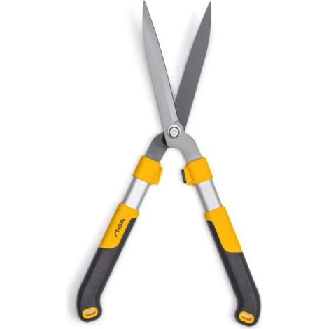 Tijera para setos stiga hoja acero amarillo ergonómica