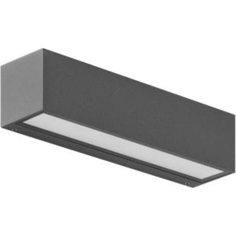 [GEBRAUCHT] B-Ware Brumberg Wandleuchte LED grau Aluminium Glas 3,1W IP65 208lm 3000K 190x33x50mm (1/2)