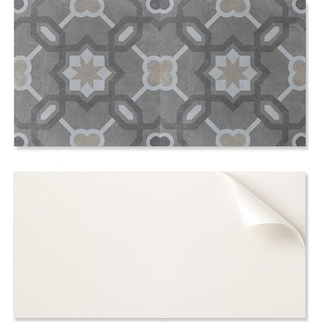 Mural de vinilo para pared con gr谩ficos para pasillo, 120 x 60 cm, patr贸n de azulejos geom茅tricos.