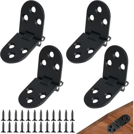 4 pièces Charnière Plate De Porte Pliables Charnières Porte Pliables Charnière Flip Pliable Alliage Table Machine Coudre Rabattable Charnière Flip Av (1/4)