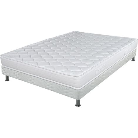 Matelas Montana + sommier tapissier Omega - 140x190 - Mousse - Hauteur 18 cm (1/5)