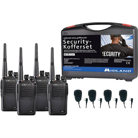 Midland G15 Pro NC PMR 4er Security inkl. MA 25-M C1127.S3 Talkie-walkie PMR jeu de 4