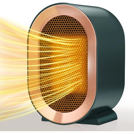 Mini radiateur soufflant portable, radiateur électrique portable d'intérieur, économe en énergie et silencieux (vert)