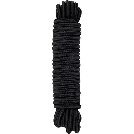 Corde élastique noire, 8 mm x 10 m, corde en polypropylène pour fixation (1/5)