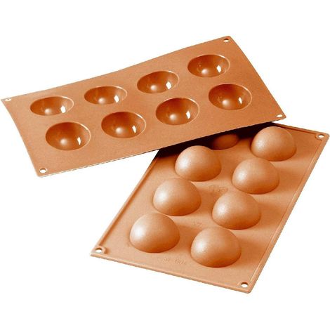 1 Moule à gâteau,Silicone platine,8 cavités,Dôme semi-sphérique,Cuisine professionnelle