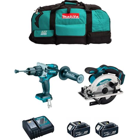 MAKITA Kit MK208 (DHP481 + DSS610 + 2 x 5,0 Ah + DC18RC + LXT600) (1/5)
