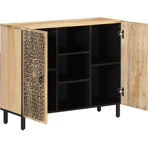 Buffet，Armoire latérale 90x33x75 cm bois massif de manguier CFW801200 (1/5)