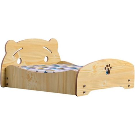 Cama Cojín Para Perros Gatos Duradera Madera Mascotas 57 X 47 X 23 Cm - (1/4)