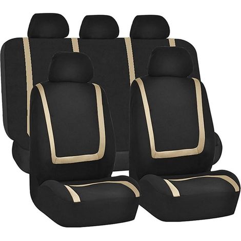 Komplettes Set Autositzbezüge, atmungsaktives und hochwertiges Material, universelle Bezüge für Vorder- und Rücksitze, einfach zu montierendes Autozubehör, geeignet für die meisten Pkw, Lkw und SUVs (