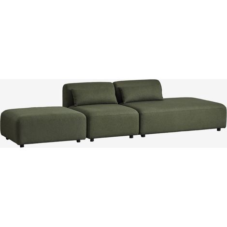 Divano componibile in 2 pezzi con chaise longue destra e pouf Fogler SKLUM            