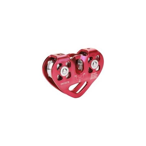 30KN double poulie tyrolienne câble de sauvetage chariot extérieur équipement d\\'escalade (rouge) (1/4)