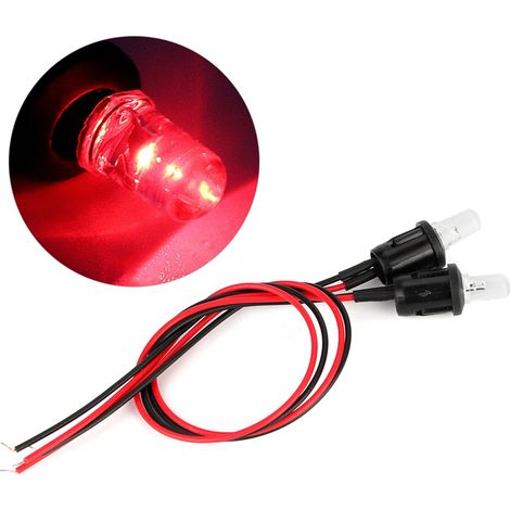 Paire de feux alarme LED 12V DC pour tableau de bord voiture, clignotants alternatifs, signal lumineux double, montage sur tableau de bord, ampoules longue durée. (1/5)