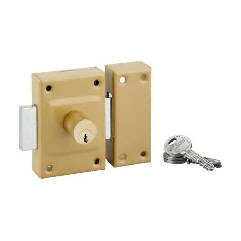 Serratura di sicurezza standard con doppio cilindro 40mm, bronzo epossidico,