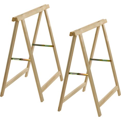 2x Holz Klappbock Unterstellbock Gerüstbock Stützbock Arbeitsbock Fichte bis80kg (1/5)