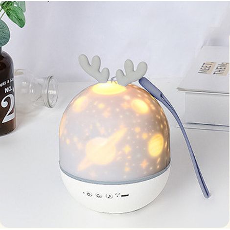 Veilleuse avec projecteur de ciel étoilé, télécommande, USB, musique, rechargeable. (1/5)