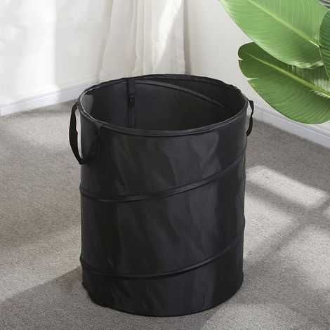 Royaluxe – Robuster, wiederverwendbarer 85-Liter-Gartenbeutel mit Pop-up-Funktion (ø45 x 55 cm) für Camping, Gartenarbeit, Picknicks und Gartenabfälle im Freien. (schwarz) (1/5)
