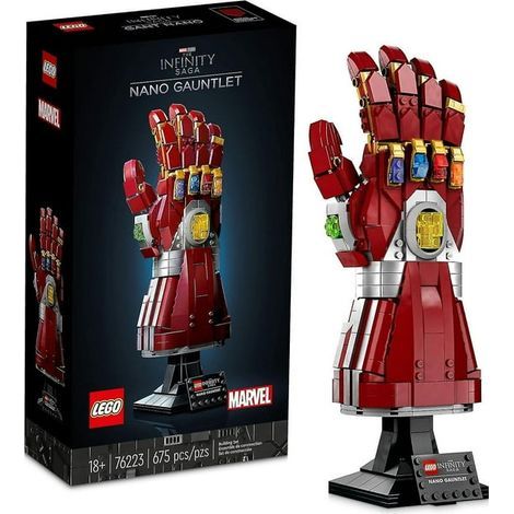Gant Nano Marvel, figurine Iron Man avec Pierres d'Infinité, modèle Avengers 76223, jouet de collection, modèle articulé, objet de décoration, cadeau pour les fans de l'univers cinématographique Marve (1/4)
