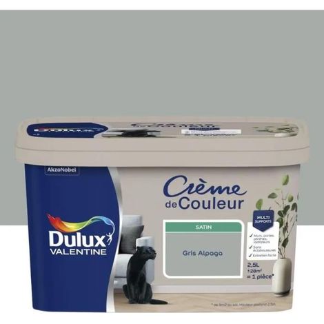 Valentine Crema di Colore Satin 2,5l Grigio Alpaca - Dulux Valentine