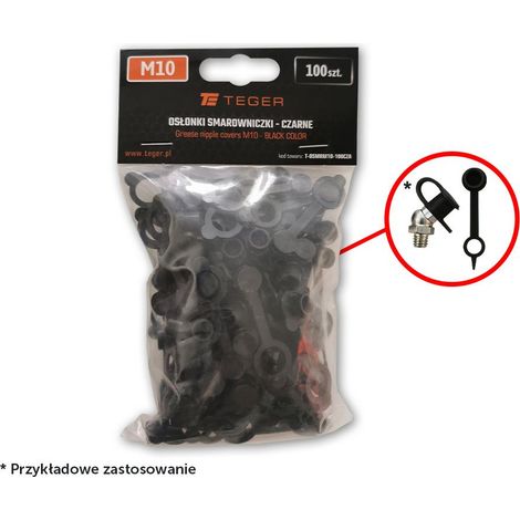 Jeu de cache-graisseurs M10, noirs, TEGER (vendus par paquets de 100)