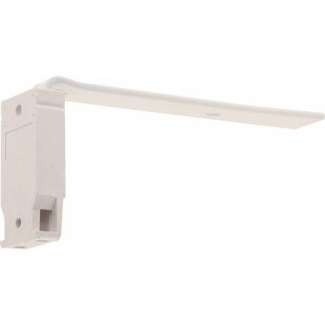 2 Supports Equerre Acier + Murale - Blanc - 125MM - 14x8