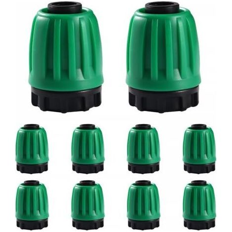 Grüne Tropfbewässerungs-Fittings, 10er-Pack, für 16-mm-Schläuche, Tropfbewässerungs-Steckeradapter, gerade Bewässerungs-Fittings, Bewässerungsschlauchverbinder (1/5)