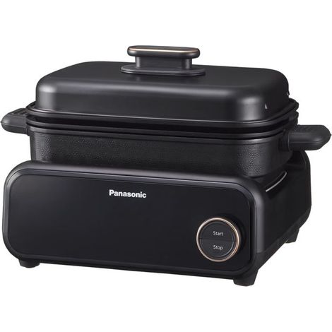 Panasonic NF-GM400KXE Multicooker 4 in 1 1400 W 9 Programmi Automatici Temperatura Regolabile 40 250 °C con Piastre Lavabili in Lavastoviglie colore Nero