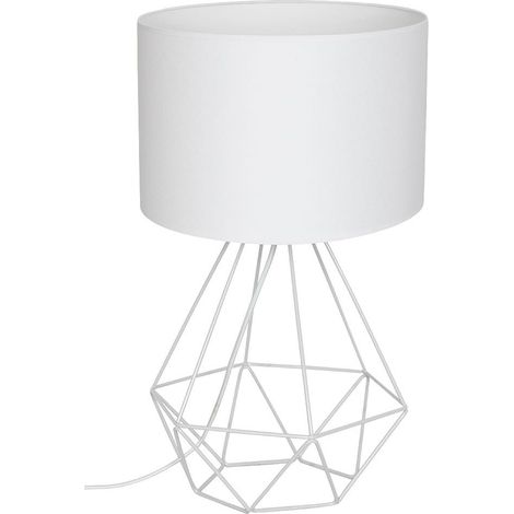 Lampe de chevet Basket blanche E27 60W MLP7193 Milagro