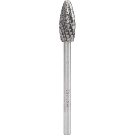 Lime rotative 6mm en acier tungstène pour outils industriels, manche H 6x12x32x100mm, lime à métaux précise