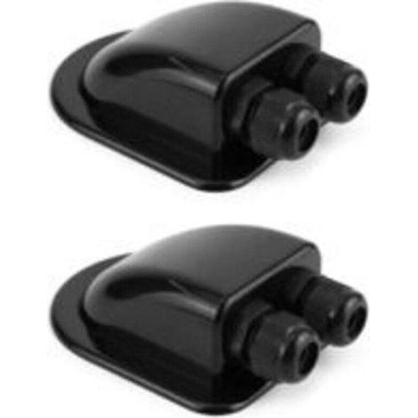 2PCS Passe-Toit IP68 Presse-étoupe Solaire étanche boîtier d'entrée de câble Double résistant aux intempéries, Caravane et Bateau Passe câble en ABS, le noir (1/4)