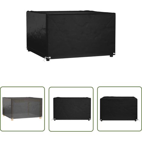 The Living Store Housse de salon de jardin 8 œillets 125x125x75 cm carré - Housses De Meubles D'extérieur - Housse De Jardin - Protection Mobilier Extérieur - Housse Rotin - Housse Anti Uv (1/5)