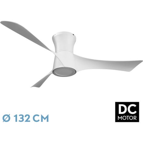 Ventilador Dc Tianas 18w Blanco 3aspas 132d Regulable Intensidad 2250lm 3000k,4000k,6000k Remoto+temporizador+memoria (1/2)