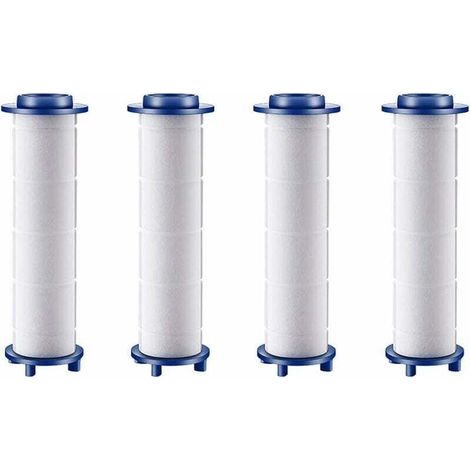 Pommeau de douche à hélice, filtre de douche à 360 ° à haute pression, pomme de douche rotative à économie d'eau, kit turbocompressé, pommes de douche à main (4 filtres) (1/5)