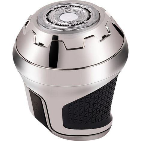 Tondu-barbes 2-en-1 électrique argent gris, coupe-cheveux rechargeable USB étanche, taille-barbes précis (1/5)