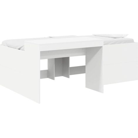 Lit haut enfant avec bureau, blanc, 98,5 x 200 cm (1/5)