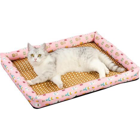 Tapis rafraîchissant pour animaux, coussin respirant et auto-rafraîchissant pour chiots - Tapis antidérapant résistant aux griffures, accessoire de jeu et de repos lavable pour chiens et chats