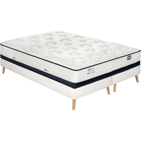 Ensemble L'INEDIT, matelas ressorts ensachés 160x200, ferme, H27 + 2 sommiers (1/3)