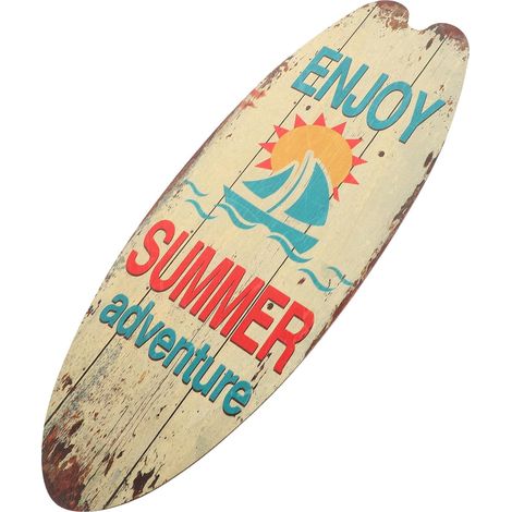 Planche de surf en bois,Décoration extérieure,Décoration de la maison,Planche de surf à suspendre,Hawaï,Décoration pour la chambre,Décoration d'été,Fête à thème,Décoration de bar (1/5)