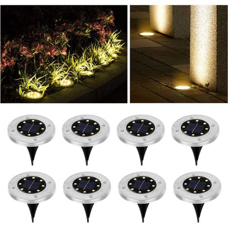 Projecteur solaire encastré au sol Speed 8 x LED (1/5)