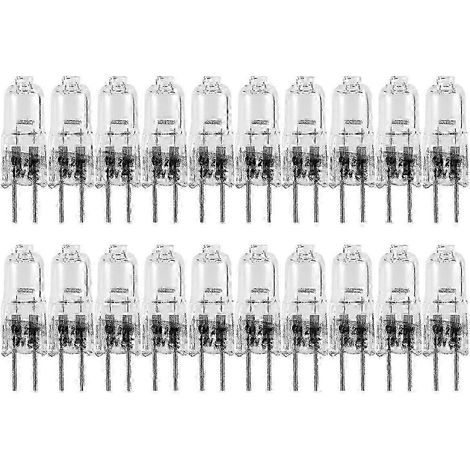 Lot de 20 ampoules halogènes G4, 20 W, 12 V, à rayonnement visible (1/5)